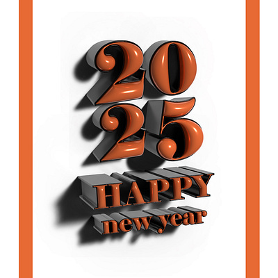 2025 Happy New Year 2025 new year 3d brandig branding design graphic design happy new year illustration logo logo design motion graphics new year 3d new year logo typography ui ux vector