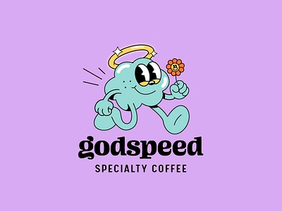 Logo and mascot concept for specialty coffee 1930 1930s branding cartoon character cloud coffee design illustration logo mascot old cartoon old school vintage