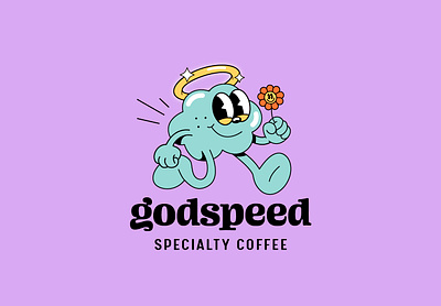 Logo and mascot concept for specialty coffee 1930 1930s branding cartoon character cloud coffee design illustration logo mascot old cartoon old school vintage