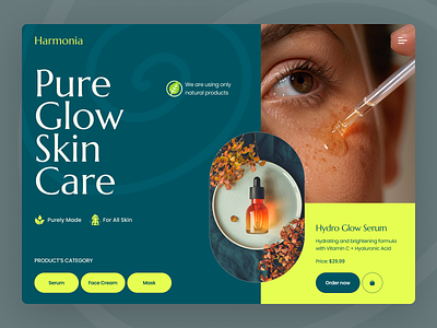 Skincare Product Website Concept beauty care cosmetology e commerce website ecommerce landing page makeup skin skin care beauty skin care product skin care website skincare ui uiux ux web web design web ui webdesign website design