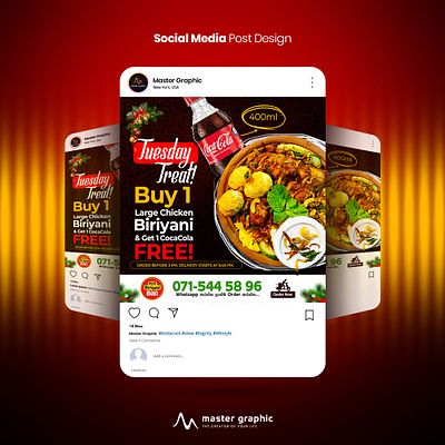 Restaurant Social Media Flyer Design branding creative design facebook post design flyer design food flyer design graphic design master graphic restaurant sachintha denuwan