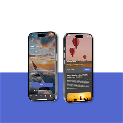 Airline App Mock Up app design mock up