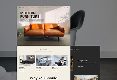 Tetrawood Furniture Landing Page branding furniture landing page ui user experience user interface ux