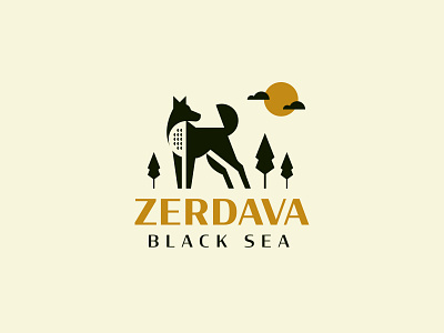 Zerdava animal logo brand branding dog geometric animal graphic design logo logo for sale logodesign logomark logos logotype