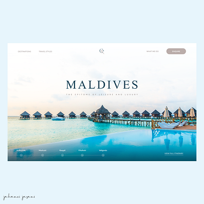 Discover Maldives: Travel Agency Website design europe landing page maldives tourism tourism agency tourists travel travel agency ui user interface ux vacation web design website website design