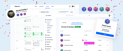 Calendar streaks & badges badges calendar gamification streaks ui ux