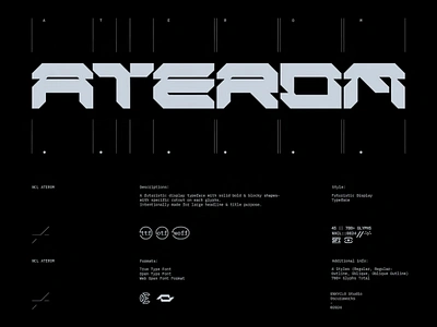 NCL Aterom — Futuristic Mecha Font cyber cyberpunk cyberpunk font display display font download font futuristic futuristic font game gaming pixelbuddha robot scifie space techno type typeface typography y2k