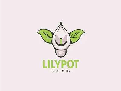 Lilypot - Premium Tea 2d logo branding graphic design illustration logo logo tea tea brand