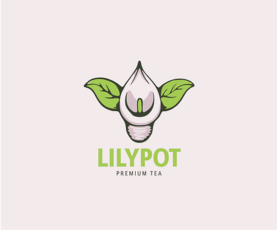 Lilypot - Premium Tea 2d logo branding graphic design illustration logo logo tea tea brand