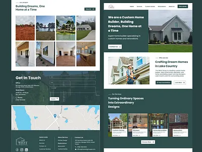 Custom Home Builder Website Redesign app design custom builder website uiux website design