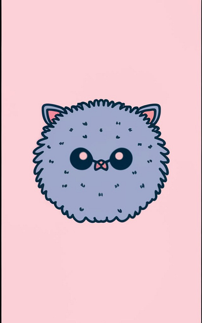 Fluffy cat illustration graphic design illustrations logo