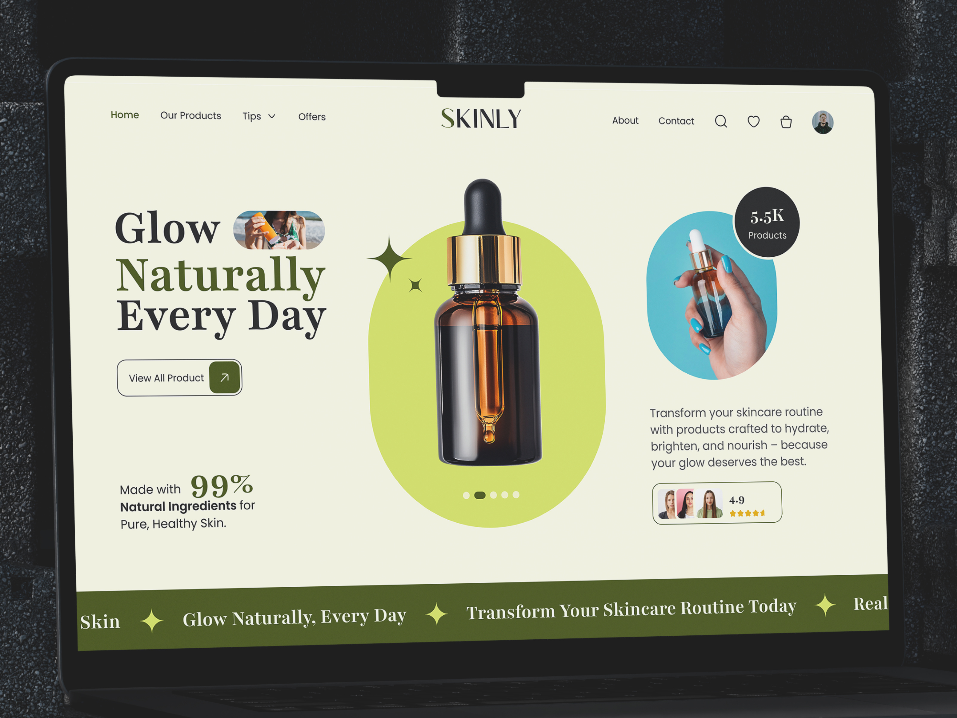 Example of Landing Page Design I UI/UX