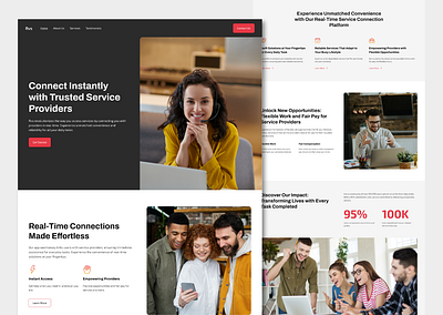 Rvs – Redefining On-Demand Services | UI/UX Design landing page ui ui design uiux user interface userinterfaces