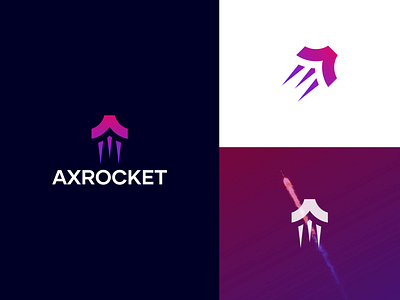 A Rocket Logo! a logo app logo logo design rocket logo saas logo tech logo