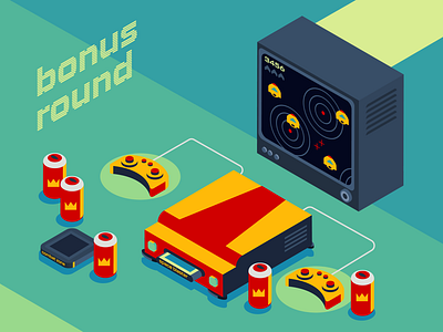 Bonus Round console gaming isometric retro graphics soda video game