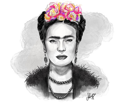 Frida Kahlo Digital Art art fridakahlo graphic design procreate