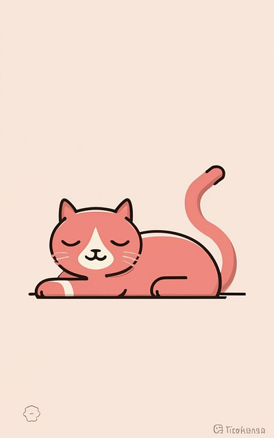 Orange cat illustration graphic design illustrations logo