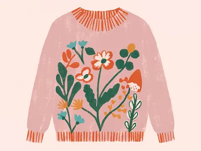 Floral sweater illustration graphic design illustrations logo