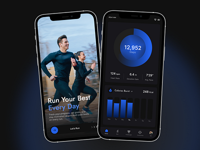 Running Mobile App business design figma fitness gym health mobile app product design running running app sport ui ui design uiux workout