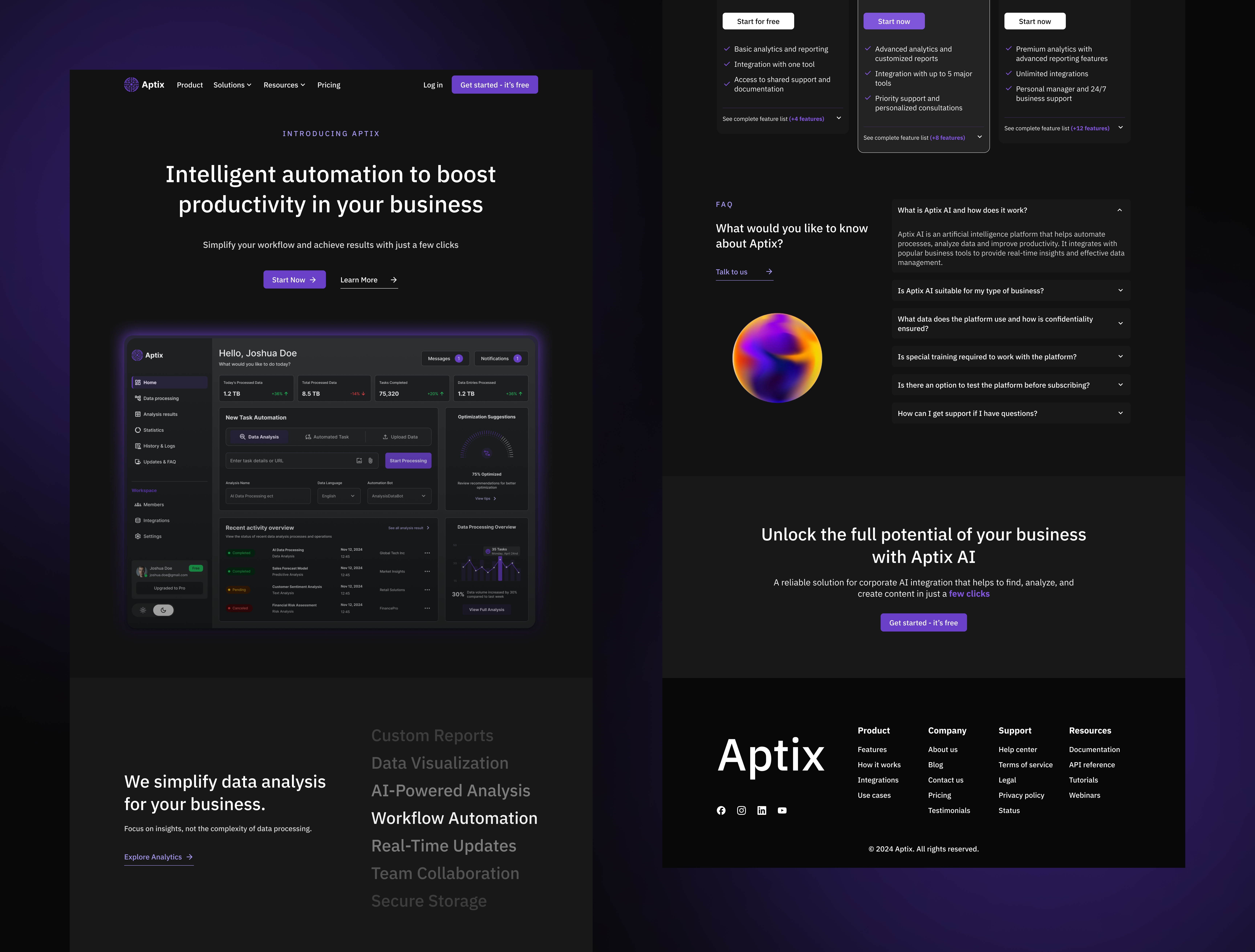 Example of Framer Landing Page Design + Development