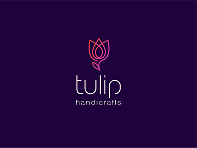 tulip handicrafts branding graphic design logo