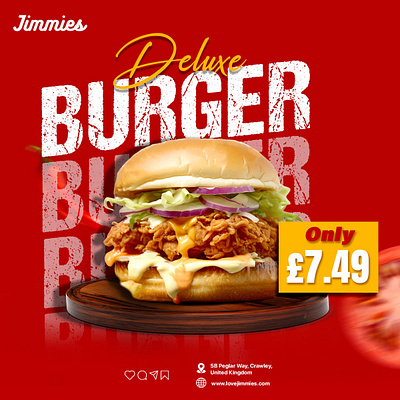 Jimmies Burger Posters Designs branding graphic design logo