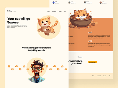 Ecommerce Landing Page - Friskay cat ecommerce figma landing page ui ux web design