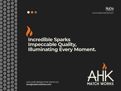 Match Works Brand Logo | AHK Flame and Fire ahk brand branding design figma fire firelogo flame flamelogo graphic design illustration logo matchworks poster