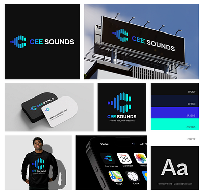 Cee Sounds Branding 3d brand identity design branding business card design cee sounds graphic design graphics designer illustration lo logo product design visual identity