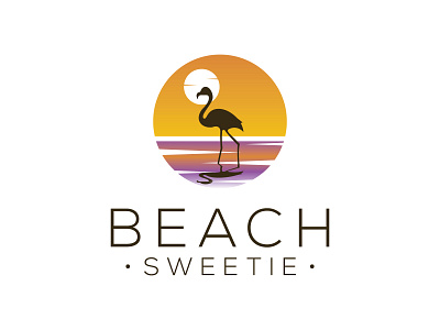 Beach Sweetie Minimalist Logo Design beachlogo flatlogo logodesign minimalistlogo