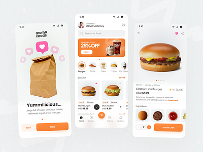 Momo Food Delivery App delivery app delivery app design design food food app food app design food delivery food delivery app food delivery app design food delivery mobile app design ios app design mobie app design onboarding screen shopping app ui design