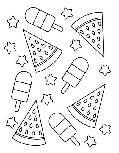 Summer Coloring Pages sunset