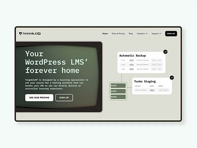 TangibleXP is a WordPress LMS hosting platform graphic design logo ui web design