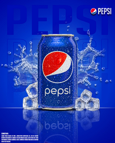 Take a look of this chilled PEPSI can. app branding design graphic design illustration logo typography ui ux vector