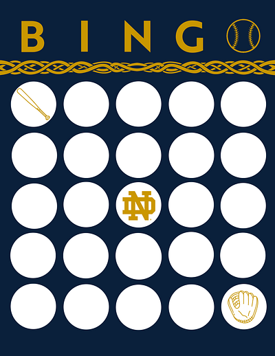 Baseball Bingo Graphic graphic design