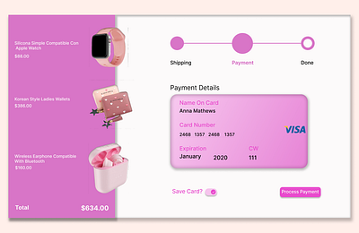 Credit Card Checkout Design (Challenge 02) #dailyui dailyui design typography ui uidesign