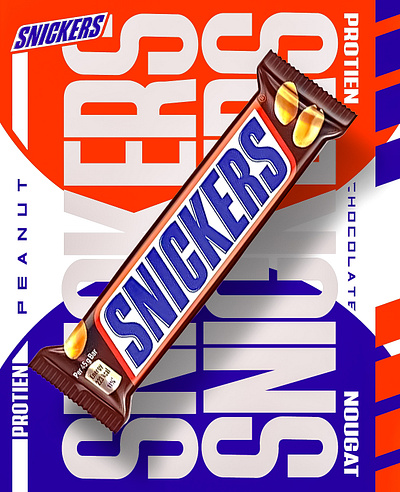 Snickers Poster app branding design graphic design illustration logo typography ui ux vector