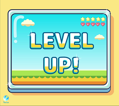 Level Up! ✨🎮 UI animation animated animation anime branding cute design game game design gamer graphic design illustration kawaii motion graphics ui ux vector