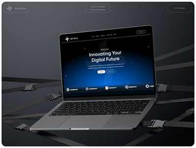 Amino Solutions branding casestudy design figma gradiant graphic design illustration logo modern ui ux website