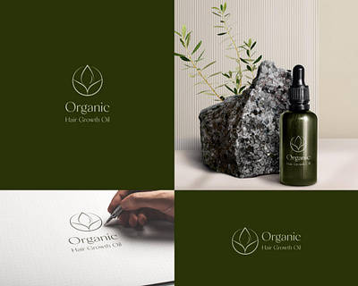 A modern and sleek logo for Organic Hair Growth Oil haircare haircareessentials hairgrowth hairgrowthoil hairgrowthtips hairhealth healthyhair naturalhaircare naturalhairproducts naturalingredients organichairgrowthoil organicproducts organicskincare