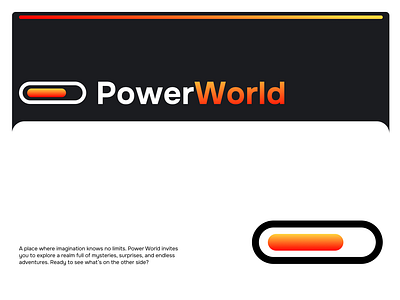 PowerWorld 🔋 boost boosting logo branding clean logo game logo load loading logo logo design power logo simple logo tech logo waiting world logo