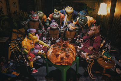 Pizza pumpkin time! food neca ninja turtles tmnt toyphotography