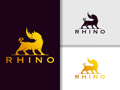 Rhino Logo african aggression angry animal dangerous rhino endangered herbivore horn horned illustration rare rhino logo rhinoceros rhinoes silhouette strength strong wilderness wildlife zoo