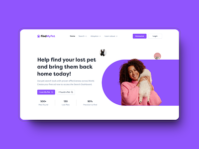 Page - FindMyPet app figma mobile ui ux webdesign