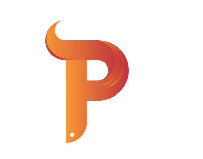 "P" A Symbol of Creativity and Energy creative logo design dynamic design flame logo gradient design graphic design illustration logo modern branding vector