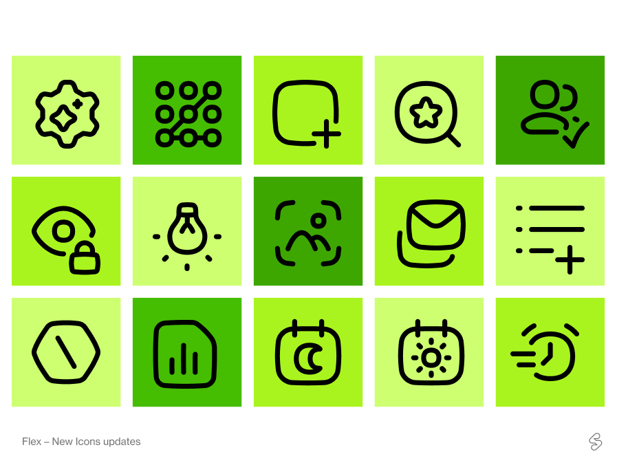 FLEX ICONS : NEW UPDATES from StreamlineHQ! branding design flex icon iconography icons illustrator line logo ui ux vector