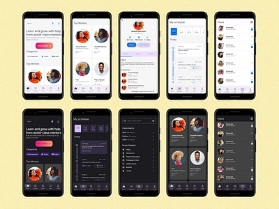 Mentor Hub app appdesign ui uiux