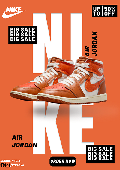 Nike Air Jordan branding graphic design nike poster shoes