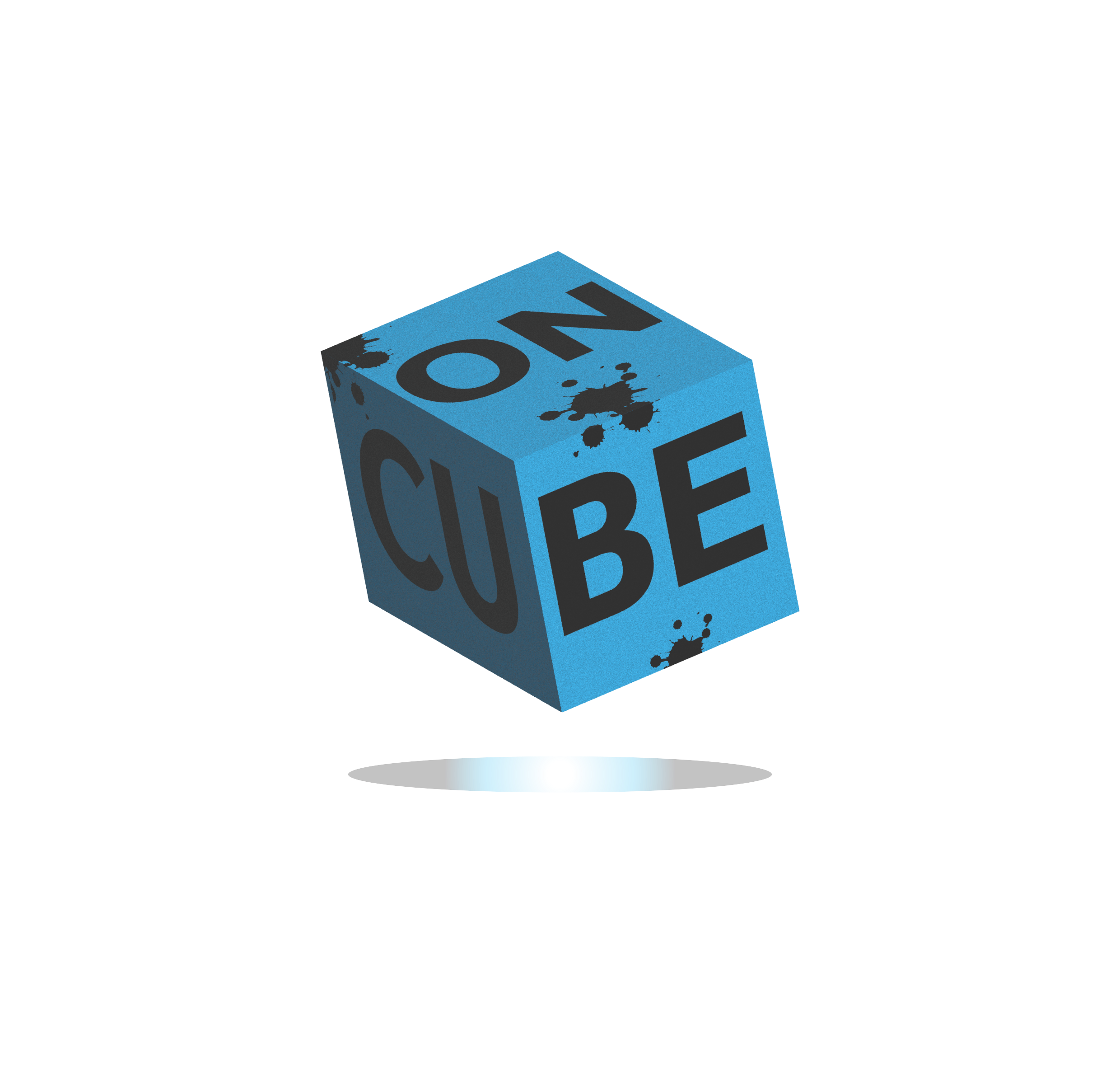 "On Cube"Elevating Ideas in 3D. 3d blue cube design graphic design illustration logo motion graphics vector