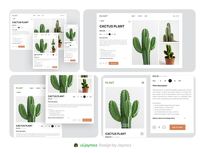 Plant Web Responsive Design app appdesign design ecommerce explore explorepage newpost order plant plant app plant website product shopping ui ui.jaymez uiux viral web web design website design